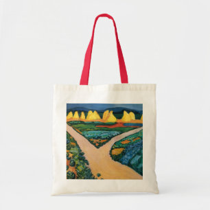 Tote Bag Champs de légumes par August Macke, Beaux-arts vin