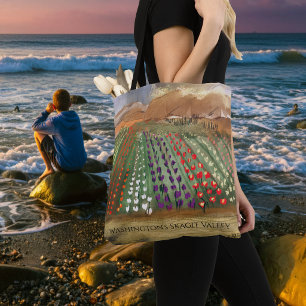 Tote Bag Champs de tulipes de la vallée Skagit de WA Rêve d