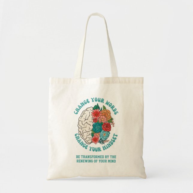 Tote Bag CHANGER VOS MOTS Changer votre mentalité chrétienn (Devant)