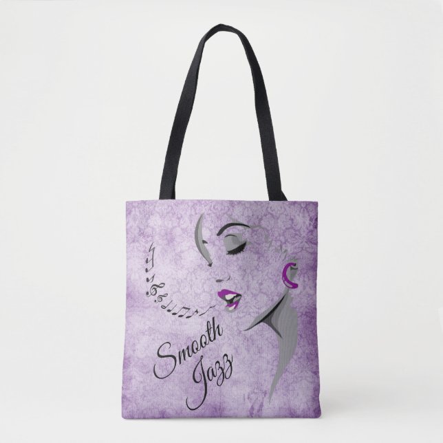 Tote Bag Chanteur Lady de jazz lisse (Devant)