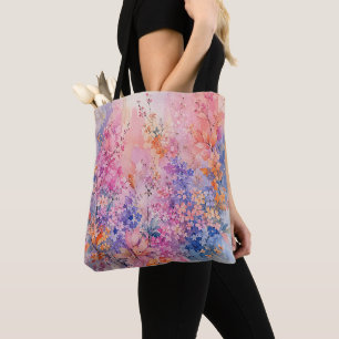 Tote Bag Chants d'oiseaux parmi les fleurs