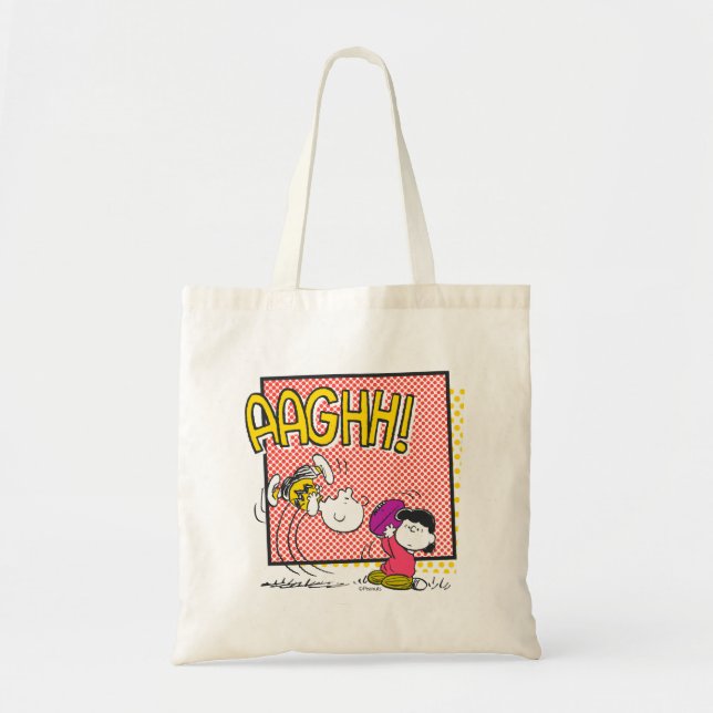 Tote Bag Charlie Brown et Lucy Football Comic Graphic (Devant)