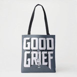 Tote Bag Charlie Brown "Good Grief" Rock Band Tee Graphic