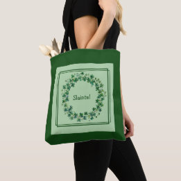 Tote Bag Charme celtique : couronne Shamrock et bénédiction