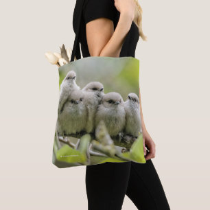 Tote Bag Charme de coeur Cute Bushtits Songbirds Photo de f