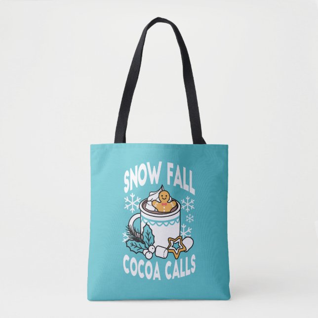 Tote Bag Charme d'hiver et cacao chaud - Appels de cacao d' (Devant)