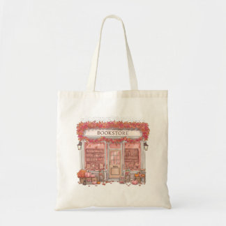 Tote Bag Charming Bookstore Totebag
