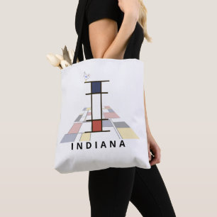 Tote Bag Charming Neoplasticism Style Monogramme. Lettre I