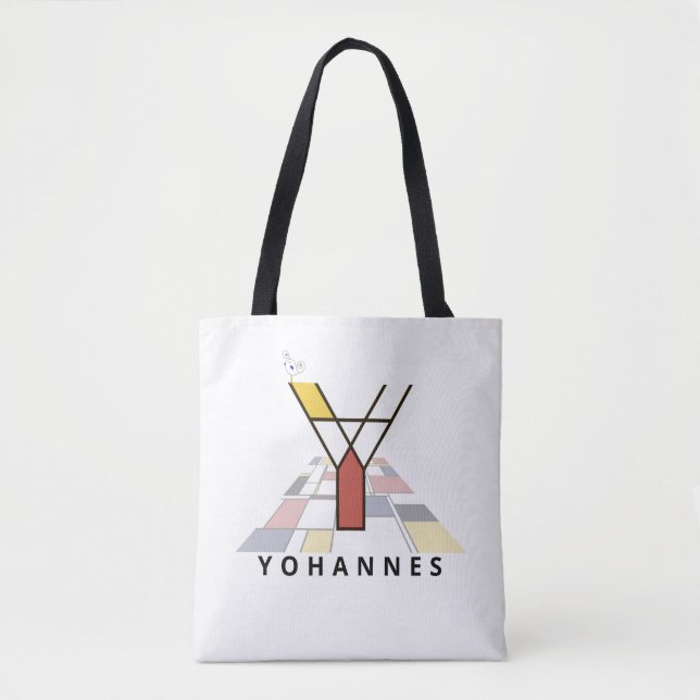 Tote Bag Charming Neoplasticism Style Monogramme. Lettre Y (Devant)