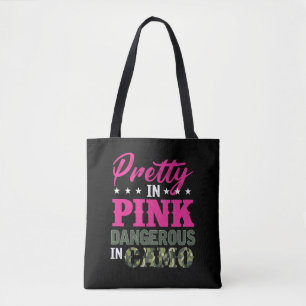 Tote Bag Chasse-Camo dangereuse et rose