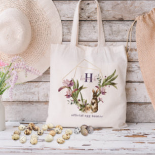 Tote Bag Chasseur d'oeufs officiel   Traitement de monogram
