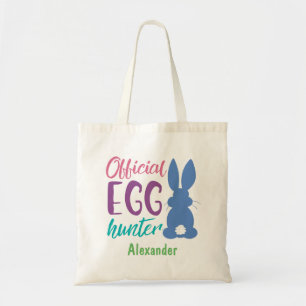 Tote Bag Chasseur officiel d'oeufs Enfants lapins de Pâques