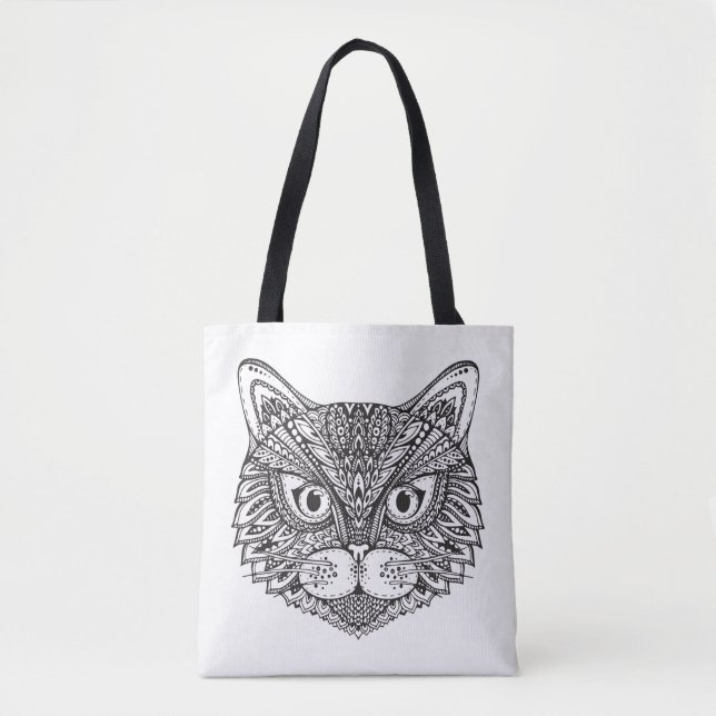 Tote Bag Chat 3 de style (Devant)