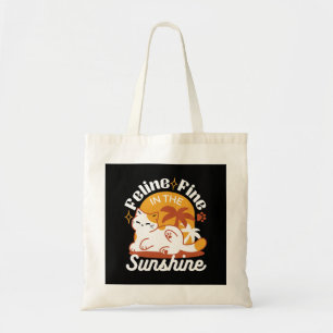 Tote Bag Chat adorable se relaxer au soleil - Animal de com