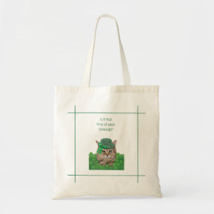 Tote Bag Chat amusant à la Saint-Patrick