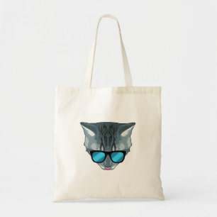 Tote Bag Chat avec lunettes de soleil