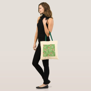 Tote Bag Chat chaton chaton couleur vert Père Noël Joyeux N