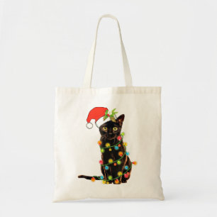 Tote Bag Chat Christmas Funny Meowy Arbre de Noël Chat