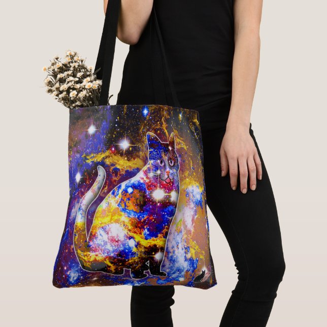 Tote Bag Chat cosmique Psi (De près)