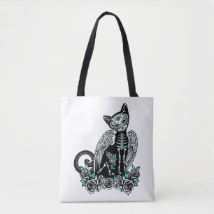 Tote Bag Chat crâne sucre