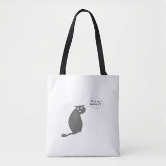 Tote Bag chat curieux