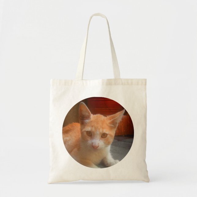 Tote Bag Chat Cute Orange Kitty (Devant)