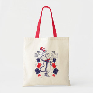 Tote Bag Chat dans le Casquette   Lecture de livres