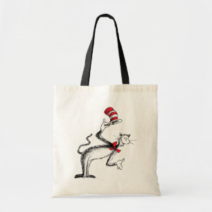 Tote Bag Chat dans le Casquette prend une chèvre