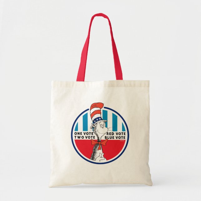 Tote Bag Chat dans le Casquette | Un vote, deux votes (Devant)