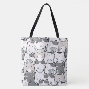 Tote Bag Chat de dessin animé Kawaii