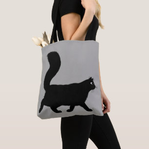 Tote Bag Chat de Kitty noir à pied   Funky Feline