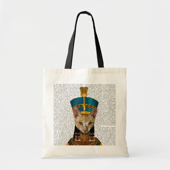 Tote Bag Chat de la reine égyptienne (Devant)