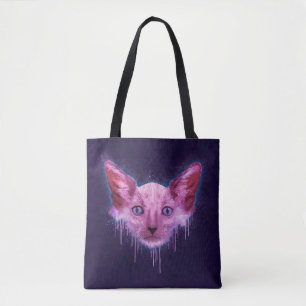 Tote Bag Chat de loup-garou de Lykoi d'art de bruit