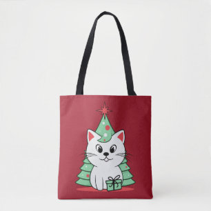 Tote Bag chat de Noël