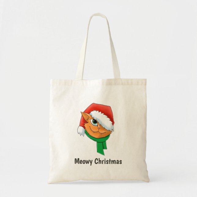 Tote Bag Chat de Noël (Devant)