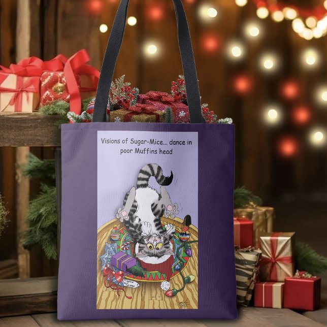 Tote Bag Chat de Noël (Créateur téléchargé)