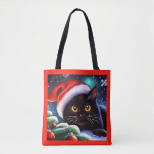Tote Bag Chat de Noël 1