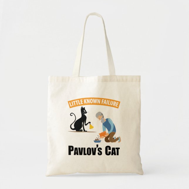 Tote Bag Chat de Pavlov - Psychologie drôle (Devant)