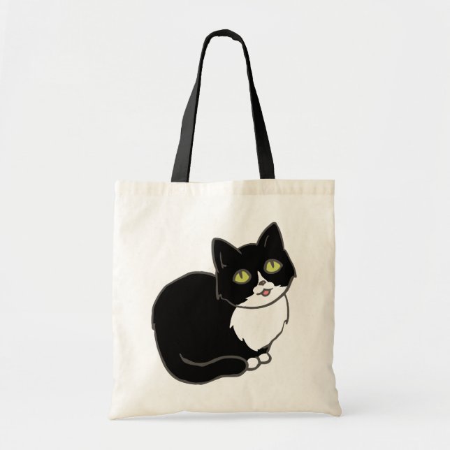 Tote Bag Chat de smoking de Tuxie (Devant)