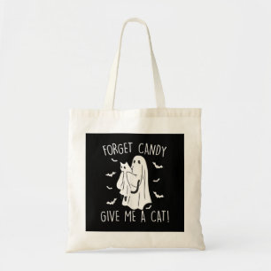 Tote Bag Chat drôle d'Halloween Fantôme de chat oublie des