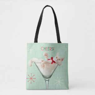 Tote Bag Chat en verre Martini