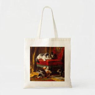 Tote Bag Chat et chatons Jouer avec chaise