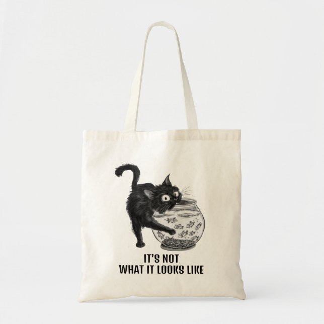 Tote Bag Chat et poisson (Devant)