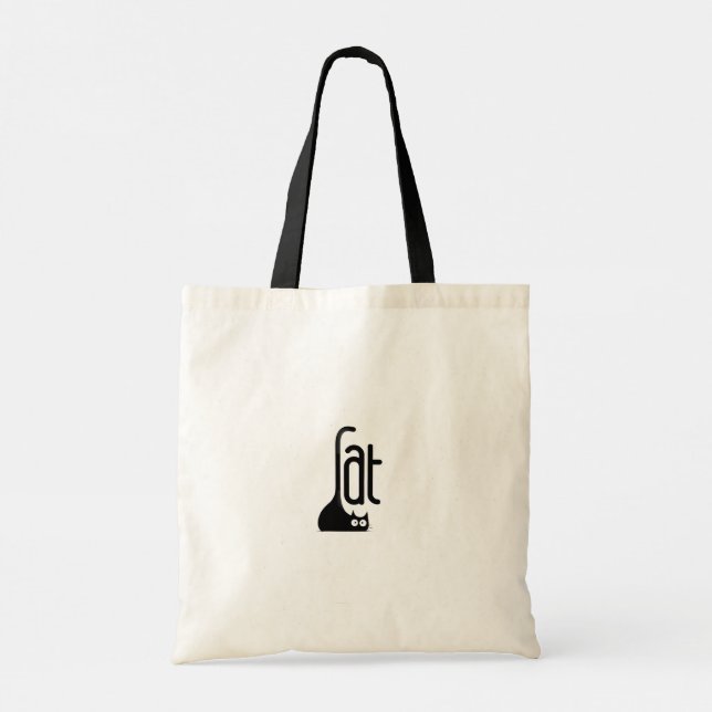 Tote Bag Chat "Gras" Créatif (Dos)