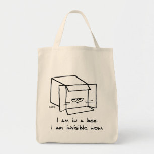 Tote Bag Chat in the Box - Funny Cat Market Fourre-tout