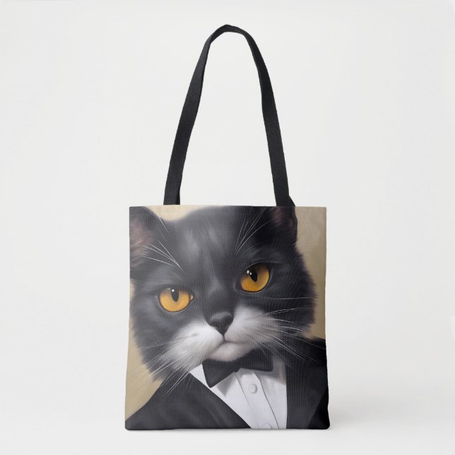 Tote Bag Chat intelligent (Devant)