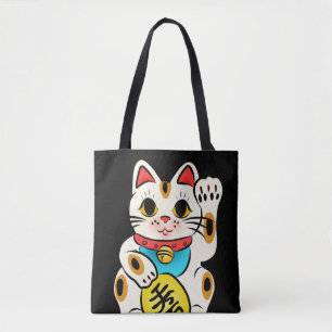 Tote Bag Chat - Japonais maneki nekko chanceux