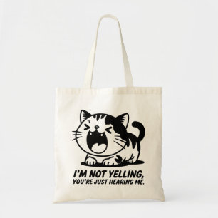 Tote Bag Chat Je ne hurle pas, tu ne fais que m'entendre