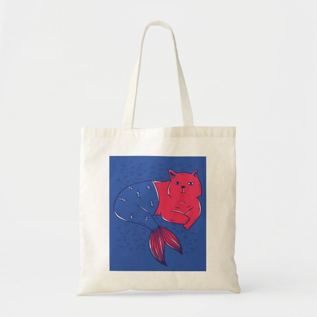 Tote Bag Chat Mermaid (Devant)