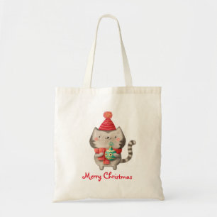 Tote Bag Chat mignon de Noël